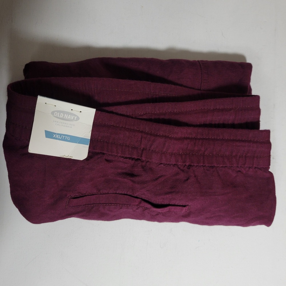 NEW Old Navy Linen Blend High Rise Jogger Womens XXL Relaxed Travel Boho Cottage - Picture 10 of 10